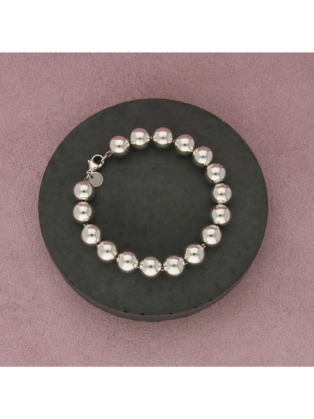 tiffany & co sterling silver hardwear 10mm bead bracelet size 6.25in